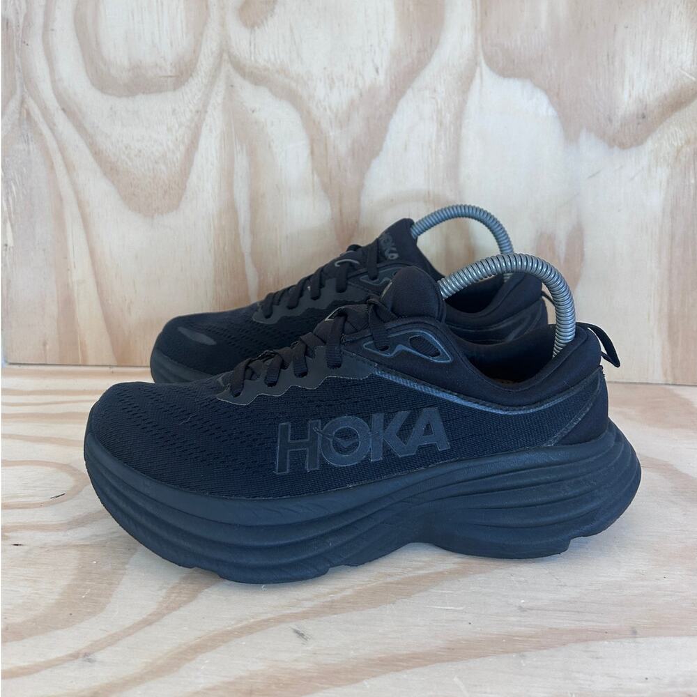 Hoka One One - Bondi 8 - Running Shoes - Black - Women's - 7.5B - 1127952 BBLC - Picture 3 of 9